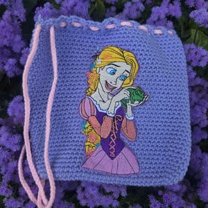 Disney Tangled Rapunzel themed drawstring bag