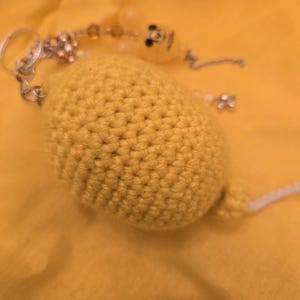 Disney vintage crocheted Balloon keychain with rhinestone accents mickey mouse image 7