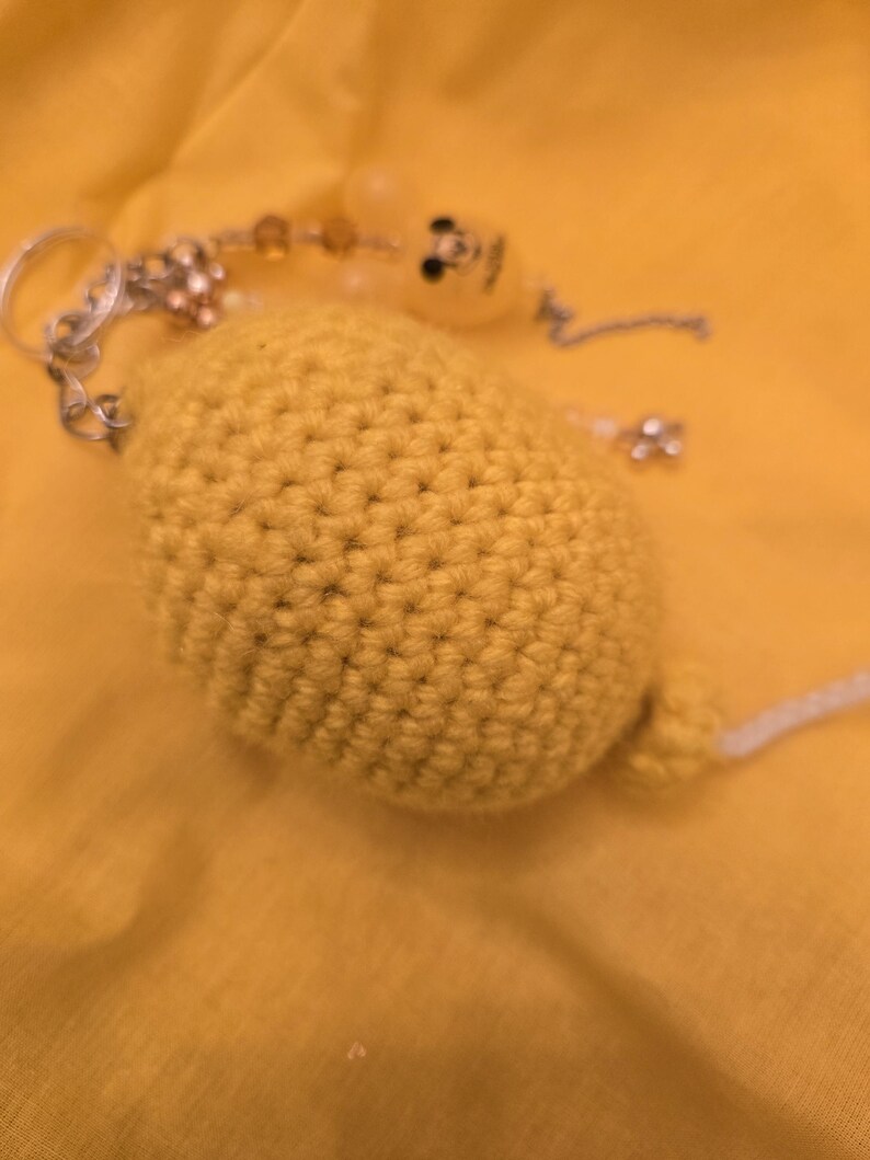 Disney vintage crocheted Balloon keychain with rhinestone accents mickey mouse image 7