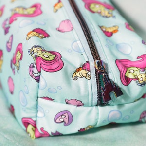 Disney The little mermaid halloween zombie print makeup bag boxy bag school supplies pouch travel organization airel zombie pens pencils