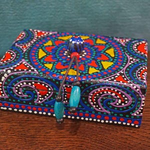 Handcrafted Thai Decorative Wooden Box Vintage Décor Hand Painted Trinket Jewelry Box Women Accessory Storage Organizer #110