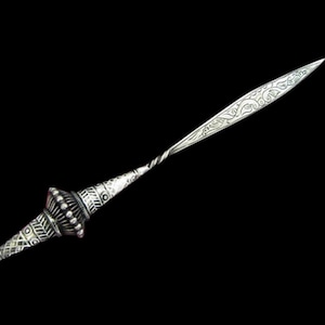 Handmade Silver Hair Accessories Stick Pin Tribal Ethnic Hmong Miao Jewelry, Gift For Her, Birthday Gift, Oriental Jewelry