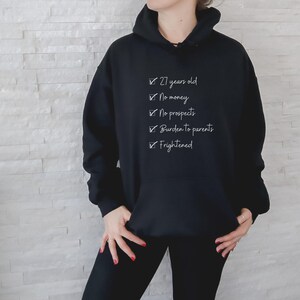 27 Years Old Hoodie Sweatshirt, Pride and Prejudice, Charlotte Lucas, 27th Birthday, Single Sweatshirt, Jane Austen, Birthday Gift for Her