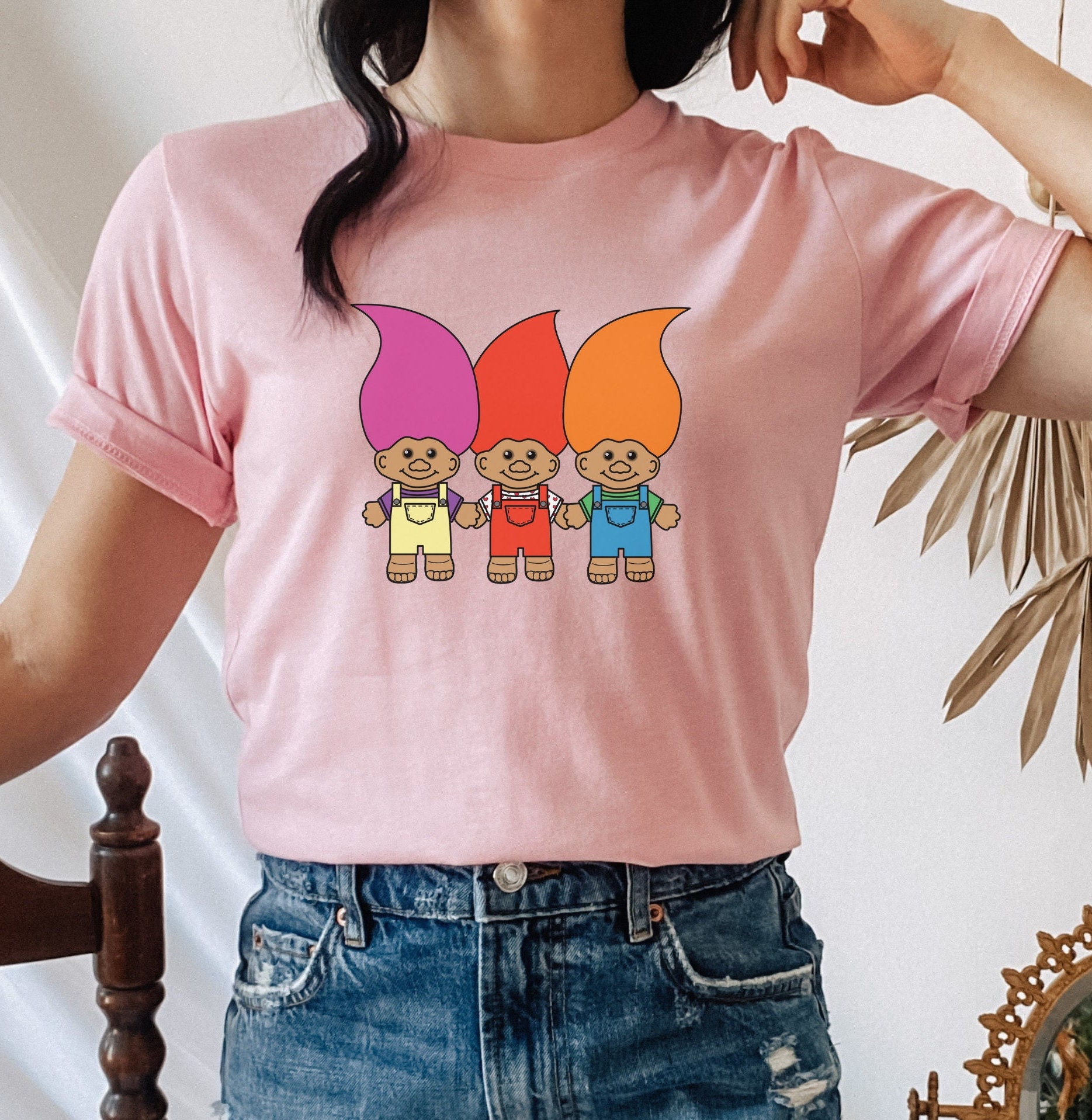 Troll トロール 80’s 90’s vintage tee Vintage 90s Deadstock T-shirt TROLLS Rock 'N Roll U Drummer