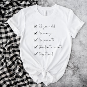 27 Years Old T-Shirt, Pride and Prejudice Shirt, Charlotte Lucas, 27th Birthday Shirt, Single Tee, Jane Austen Shirt, Birthday Gift for Her