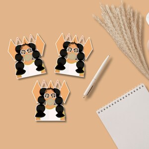 Black Girl Sticker | Black Girl Magic Sticker | Planner Sticker | Matte Sticker | Journal Sticker | Laptop Sticker | Water Bottle Sticker