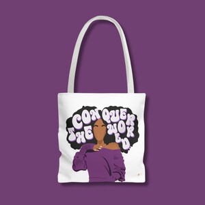 Black Girl Tote Bag | Canvas Tote Bag | Gifts For Her | Cotton Bag | Lightweight Reusable Tote Bag | Handbag | Laptop Bag