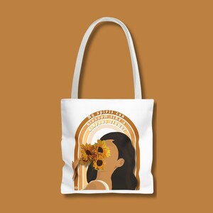 Black Girl Tote Bag | Canvas Tote Bag | Gifts For Her | Cotton Bag | Lightweight Reusable Tote Bag | Handbag | Laptop Bag