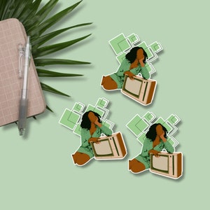 Black Girl Sticker | Black Girl Magic Sticker | Planner Sticker | Matte Sticker | Journal Sticker | Laptop Sticker | Water Bottle Sticker