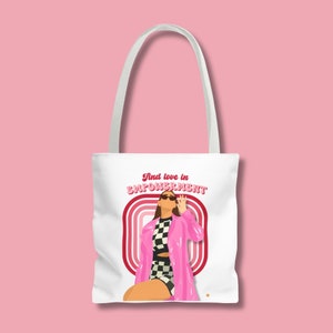 Girl Tote Bag | Cute Tote Bag | Canvas Tote Bag | Gifts For Her | Cotton Bag | Lightweight Reusable Tote Bag | Handbag | Laptop Bag