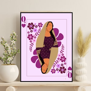 Somali Girl Poster Art | Somali Woman Art | Poster Art | Home Decor Gifts | Wall Decor Poster | Somali Art | Queen of Hearts | Somali Bride
