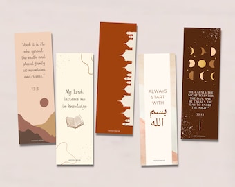 Islamitische Bookmark Set | Moslim Bookmark Set | Koran Bladwijzer Set | Ramadan Bookmark Set | Arabische Bookmark | Matte Bookmark | Masjid Bladwijzer