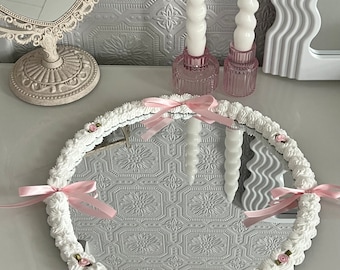 Coquette Bow Faux Cake Mirror