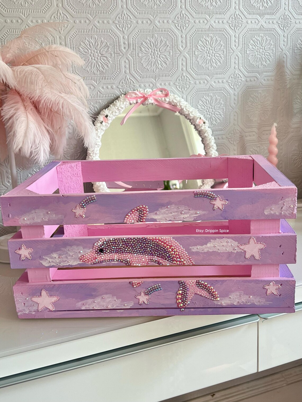 Dreams of Stars Bedazzled Bikini Box Storage Crate - Etsy