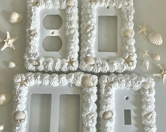 Coastal Seashell Cake Wallplate Cover Single Light Switch