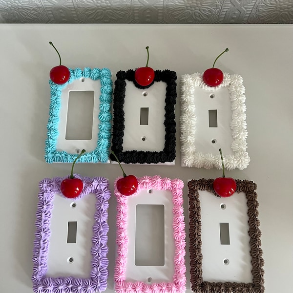 Cherry Cake Wandplatte mit Single Lichtschalter