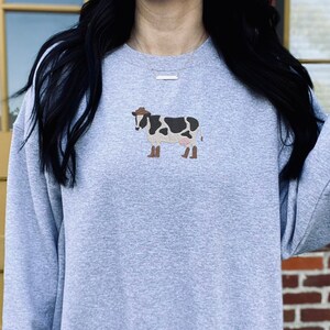 Cow Nike Crewneck Etsy