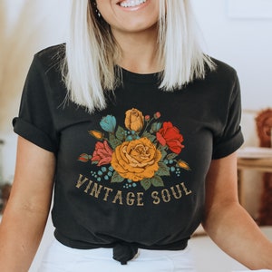 Vintage Soul Wildflower shirt | Floral shirt | Wildflower bouquet graphic tshirt | Flower shirt | Boho floral shirt | Wildflower graphic tee