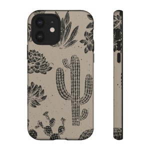 Cactus phone case | Succulent phone case | Smartphone case | Southwestern phone case | Rodeo phone case | Cowgirl gift | Rustic phone case