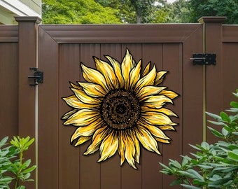 Color Splashed Sunflower Garden Art