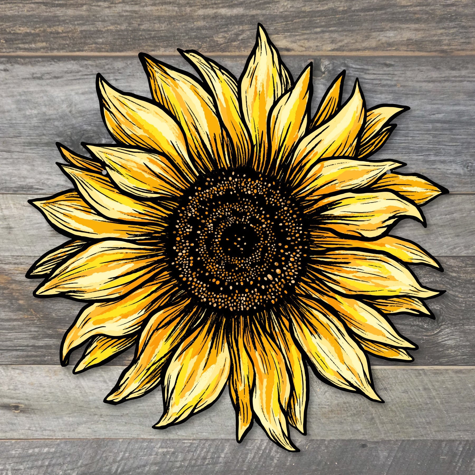 Color Splashed Sunflower Garden Art - Etsy