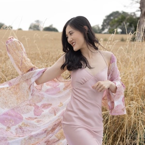 Organic Opulence Kimono : Unleash Your Style with a Natural Linen  and Teak Leaf Ecoprint