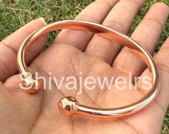 Pure Copper Bangle: Rose Gold Stacking Bracelet
