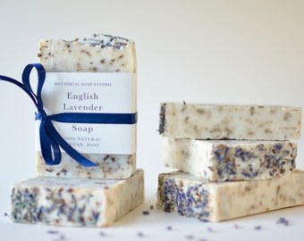 English Lavender Soap Bar, Natural Soap Bar, Shea Butter, Vegan, Essential Oils, gift