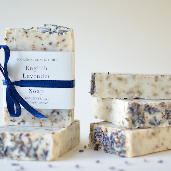 English Lavender Soap Bar, Natural Soap Bar, Shea Butter, Vegan, Essential Oils, gift