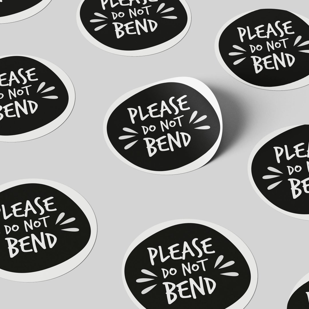 Do Not Bend Sticker Packaging Sticker Mailing Sticker for Etsy
