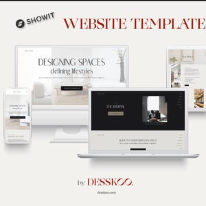 Minimal Showit Website-Website template-Designer website template-Interior design website- Website template design- Elegant website template