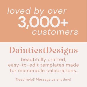 DaintiestDesigns brand slide showing social proof loved by over 3000 customers