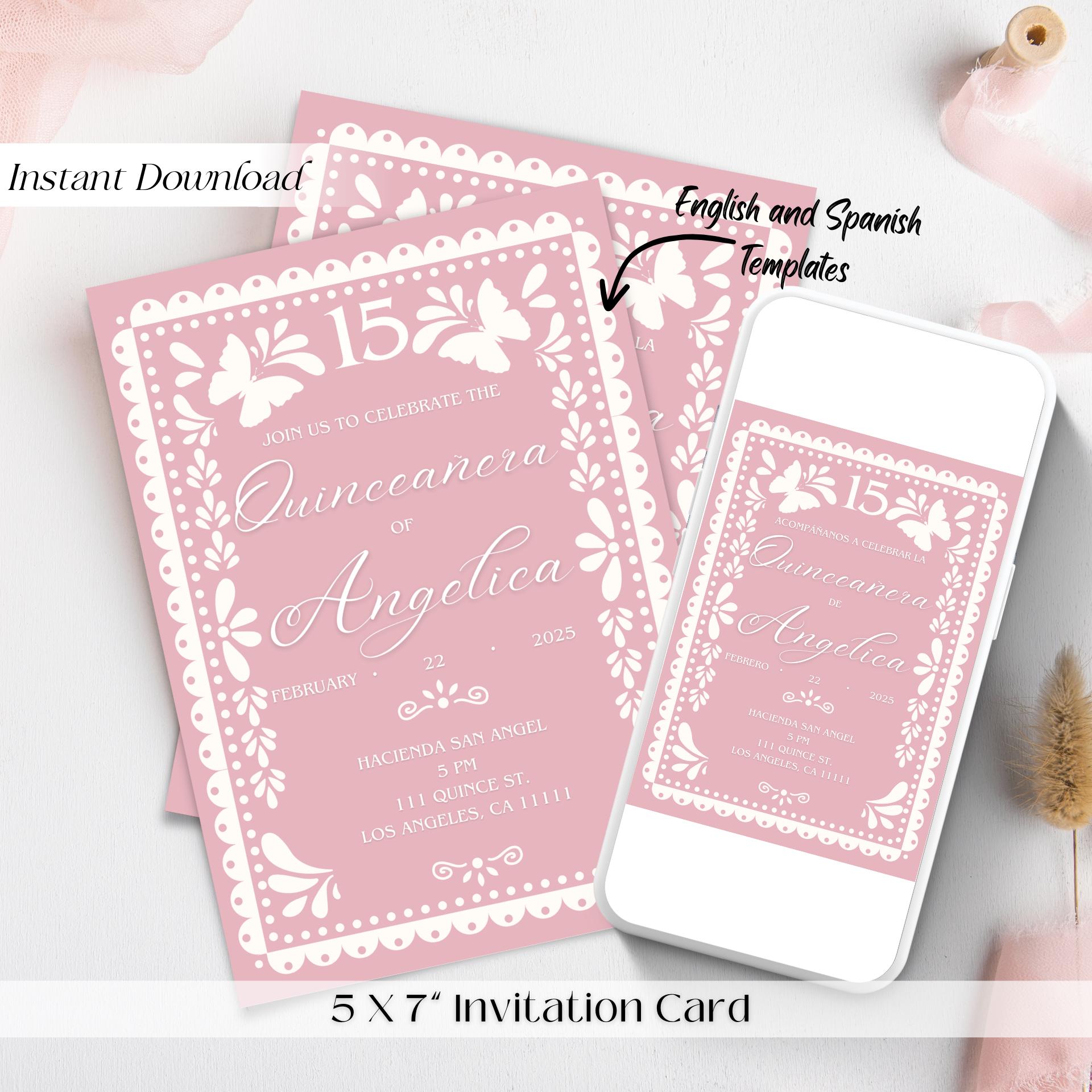 Invitaciones de quinceanera con mariposas - Etsy México, image size:1920x1920
