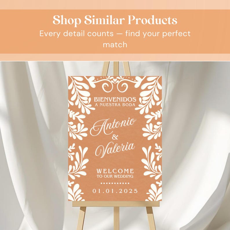 Similar Talavera wedding signage template displayed as coordinating product