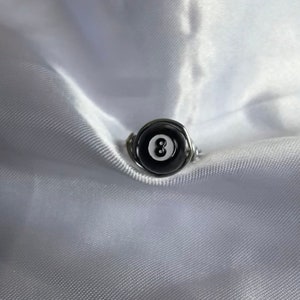 8 Ball ring / Billiard Ring / 8 ball jewelry / Statement ring / Pool ball ring / Sterling Silver ring / Silver ring