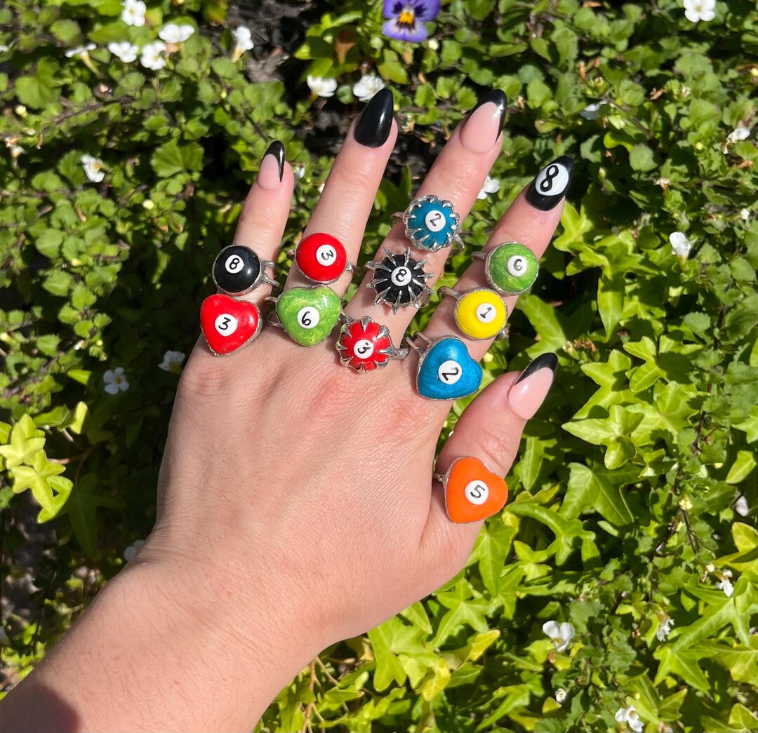 Soldered Billiard Ball Rings - Etsy Canada