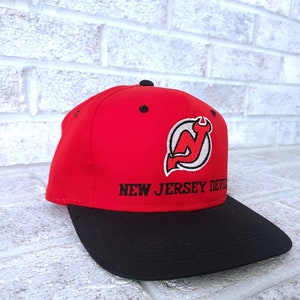 New Jersey Devils Patch Hat - Leatherette - Richardson 112 Cap - Hockey Gift for Him