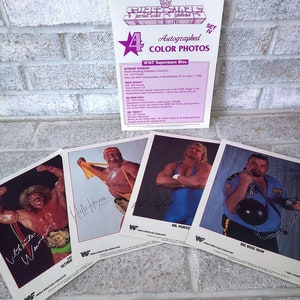 1990 WWF Superstars Color Prints, Vintage WWF Photo Set Series 4