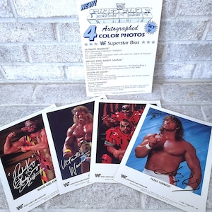 1990 WWF Color Prints, Vintage WWF Photo Series 5, Macho Man Print, Ultimate Warrior