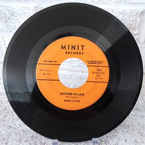 1960s 45rpm Mother in Law by Ernie K Doe, Vitage 45 Vinyl Records