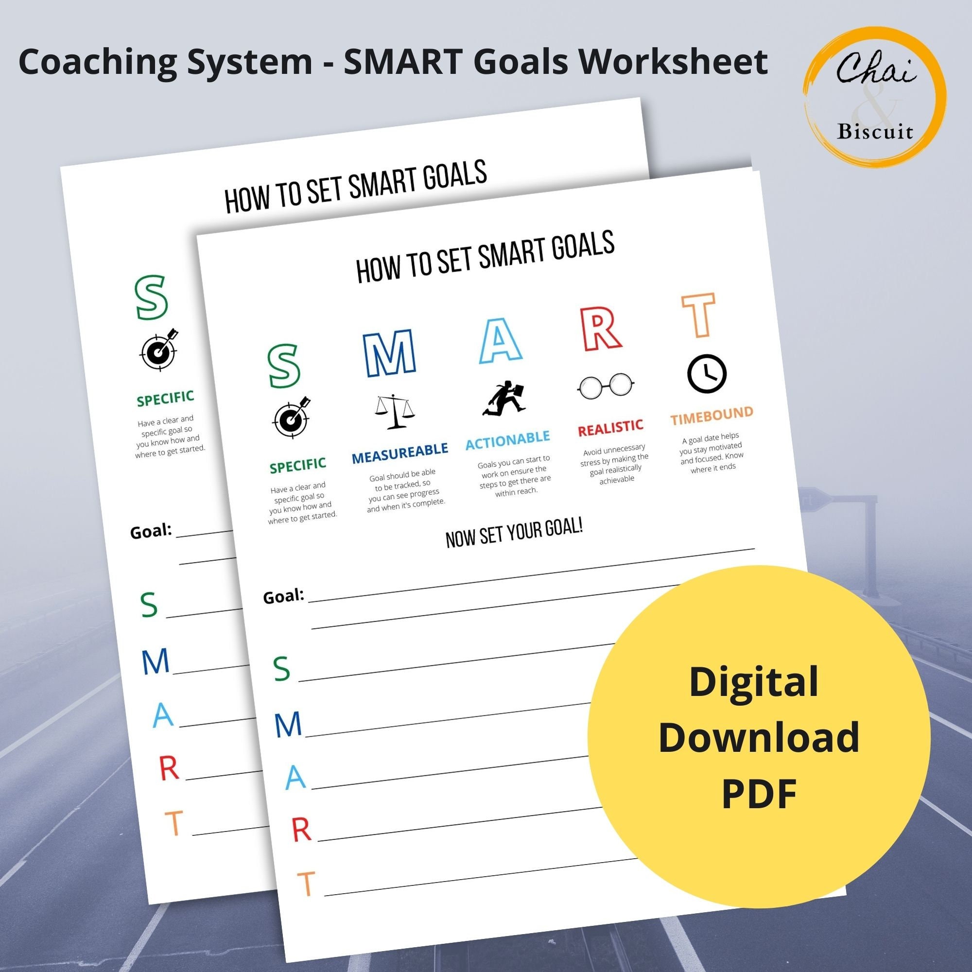 Smart Goal Worksheet - Etsy