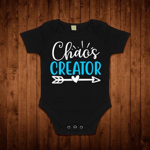 Chaos Creator SVG Cut File voor Cricut, Silhouette, Baby Onsie svg, Funny Baby Saying, Baby Svg, New Baby Svg, Svg Files voor Cricut
