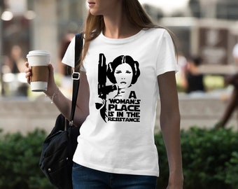 Princess Leia Silhouette Tee, Feminist Star Wars Shirt