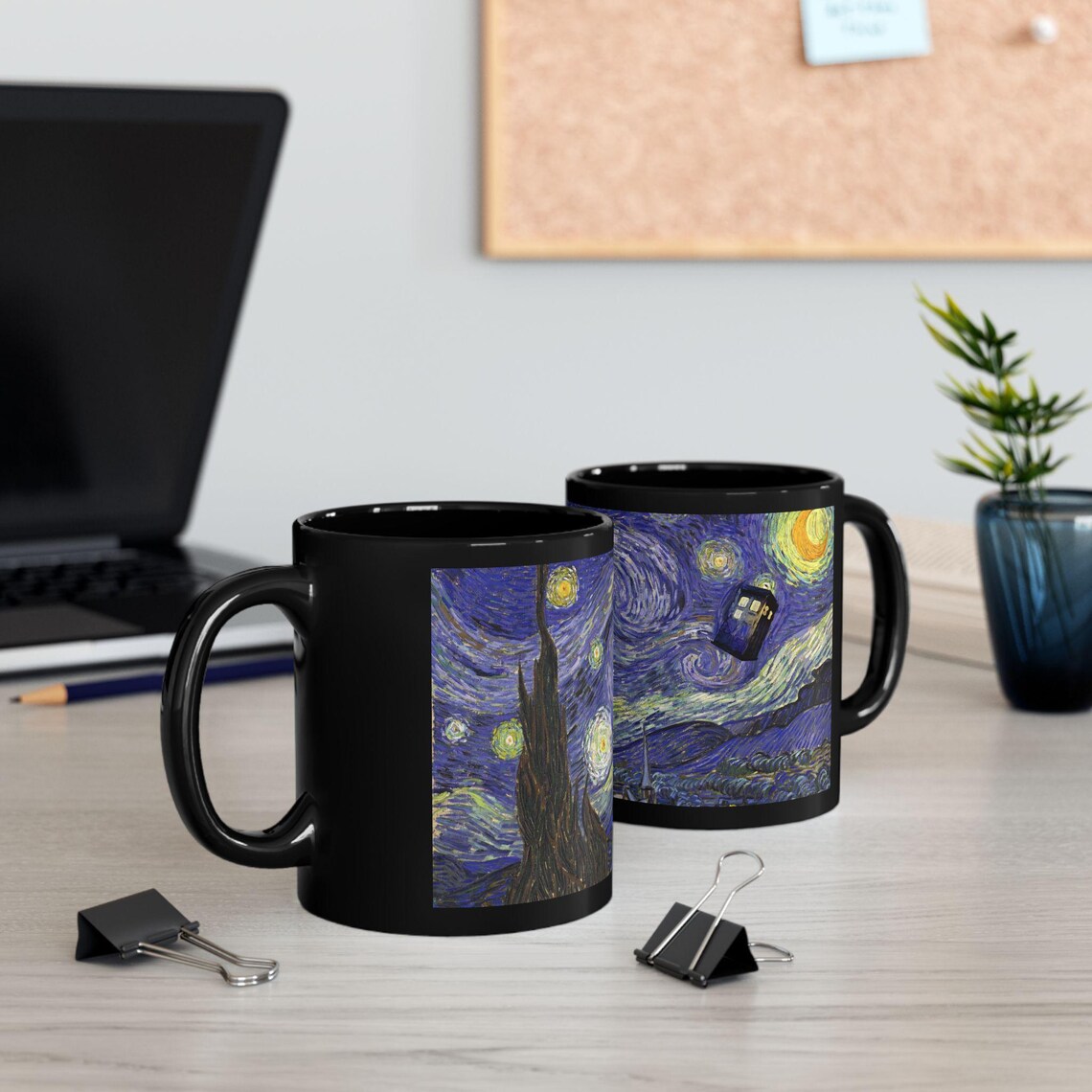 Doctor Who Mug: Exploding Tardis Van Gogh Starry Night Mug, Whovians ...