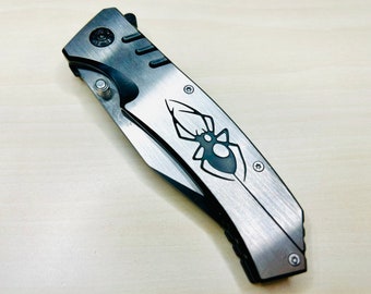 9” Spider Tactical Cool Knife Spring Assisted Open Blade Folding Pocket knife. Hunting, Camping, Cute Knife. Cute Knives.