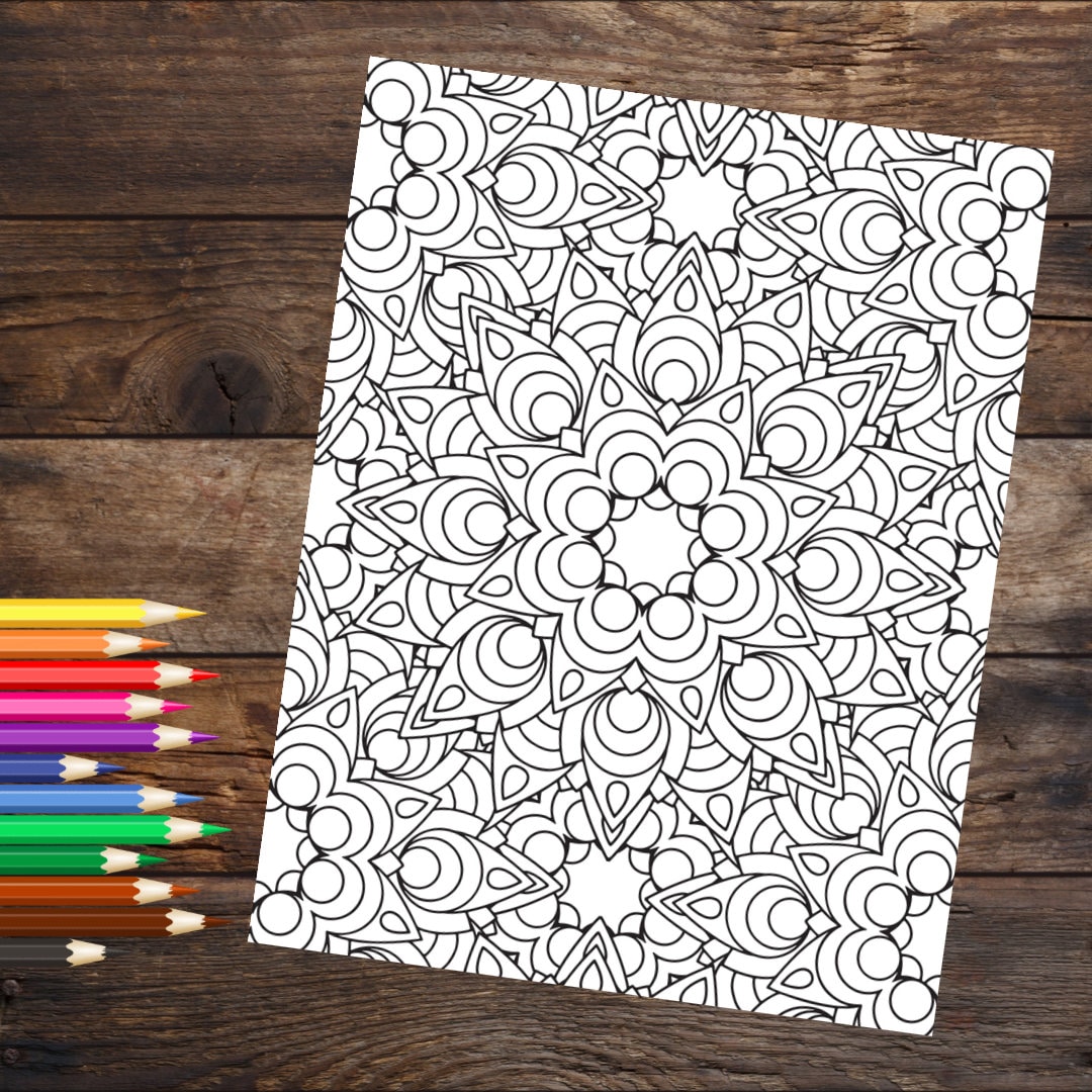 Mosaic Style Digital Art, Kaleidoscope, Transforming Art, Adult Coloring  Book Style Spiral Notebook for Sale by Keppy Boone