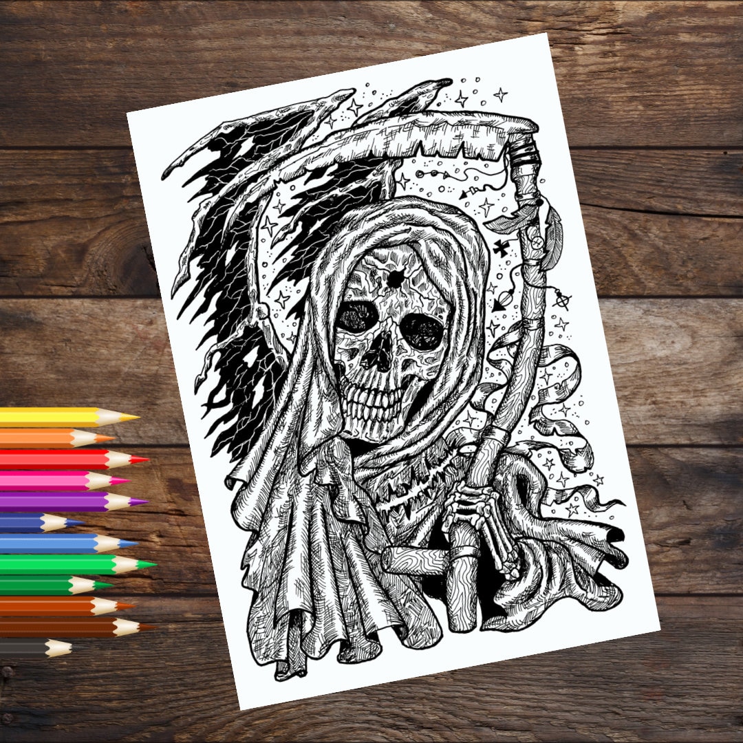 Coloring Pages Of The Grim Reaper