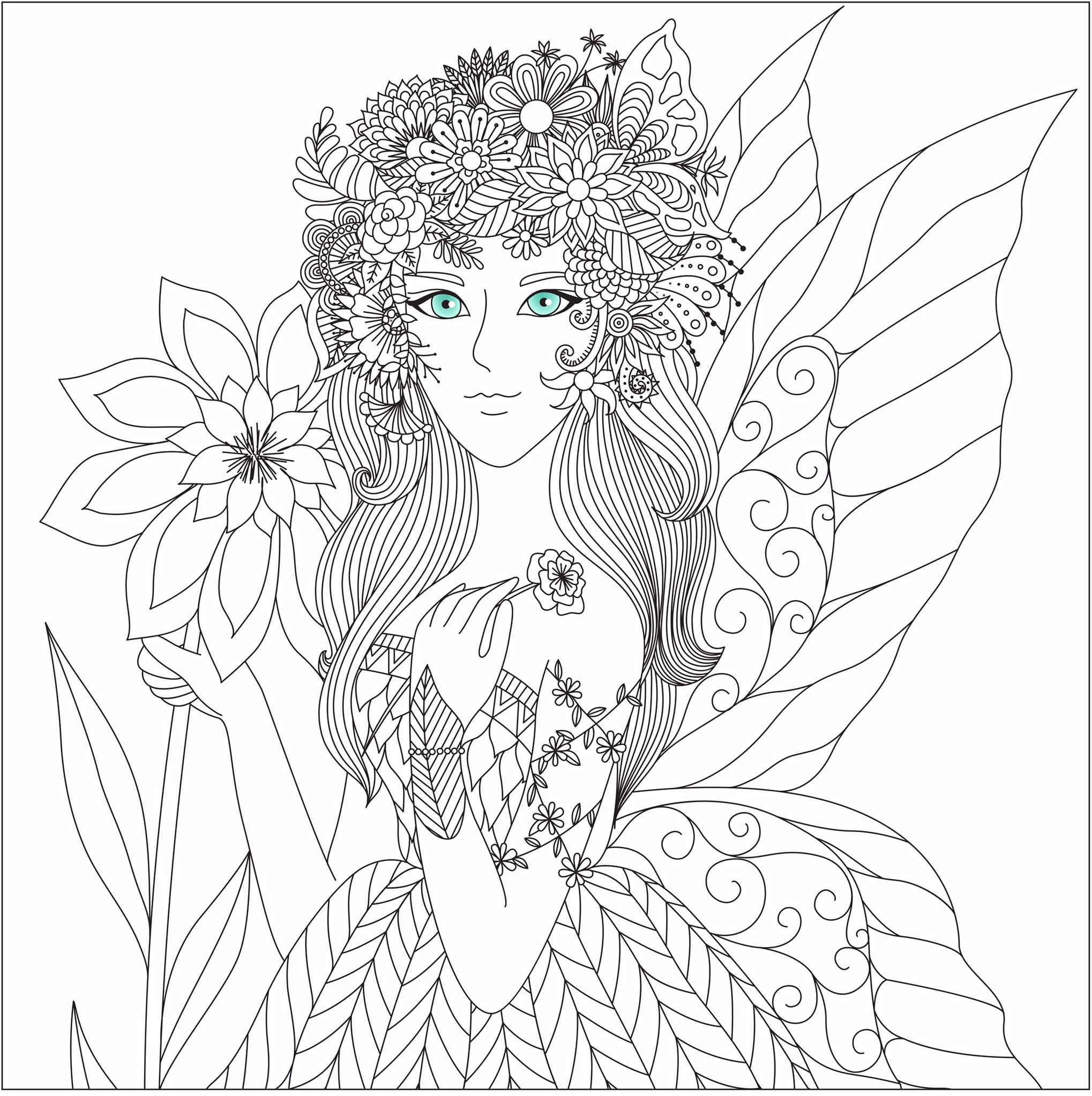 coloring pages and fairy