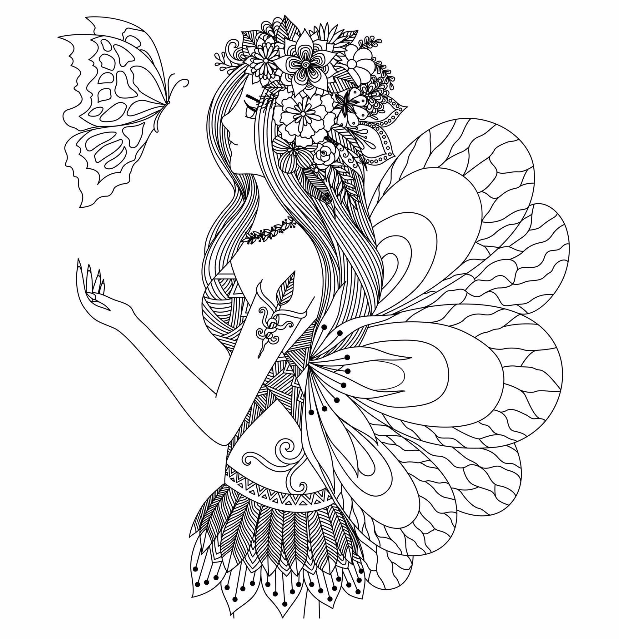 Pixie Fairies Coloring Pages
