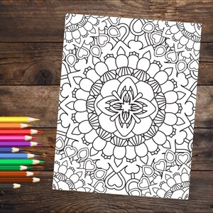 Folha de livro para colorir Mandela, página de livro para colorir para alívio do estresse para adultos, folha para colorir para download